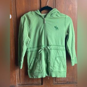Abercrombie and Fitch women’s green double zip hoodie size Large